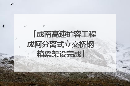 成南高速扩容工程成阿分离式立交桥钢箱梁架设完成