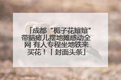 成都“栀子花孃孃”带脑瘫儿摆地摊感动全网 有人专程坐地铁来买花！丨封面头条