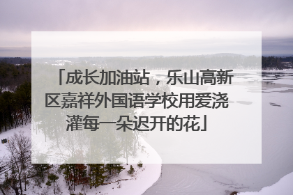 成长加油站，乐山高新区嘉祥外国语学校用爱浇灌每一朵迟开的花