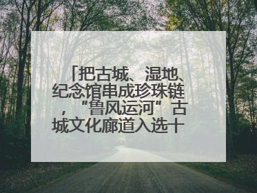 把古城、湿地、纪念馆串成珍珠链，“鲁风运河”古城文化廊道入选十大最美农村路