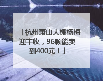 杭州萧山大棚杨梅迎丰收，96颗能卖到400元！