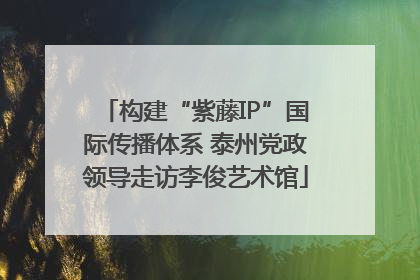 构建“紫藤IP”国际传播体系 泰州党政领导走访李俊艺术馆