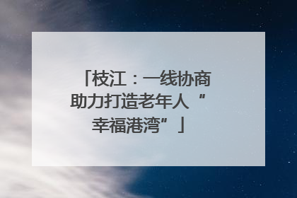 枝江：一线协商助力打造老年人“幸福港湾”