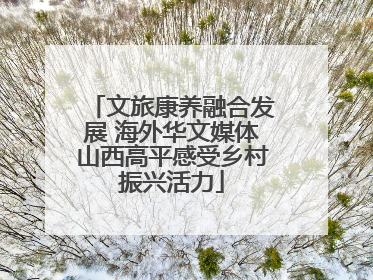 文旅康养融合发展 海外华文媒体山西高平感受乡村振兴活力
