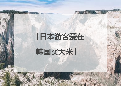 日本游客爱在韩国买大米