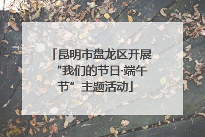 昆明市盘龙区开展“我们的节日·端午节”主题活动