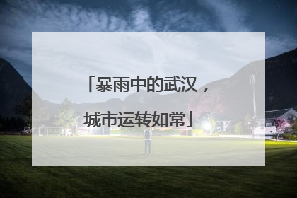 暴雨中的武汉，城市运转如常