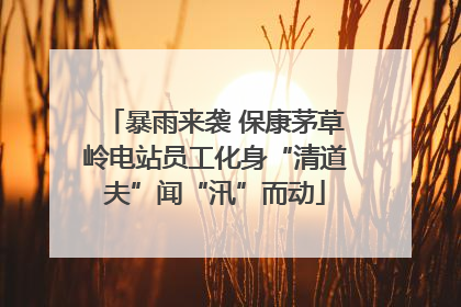 暴雨来袭 保康茅草岭电站员工化身“清道夫”闻“汛”而动