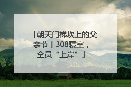 朝天门梯坎上的父亲节丨308寝室，全员“上岸”