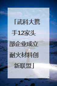 武科大携手12家头部企业成立耐火材料创新联盟