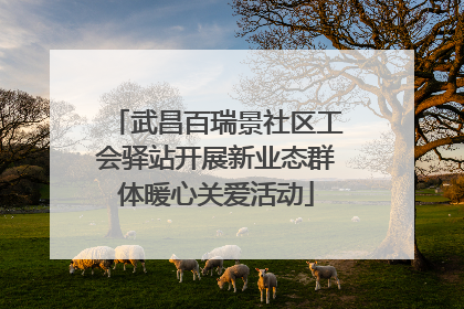 武昌百瑞景社区工会驿站开展新业态群体暖心关爱活动