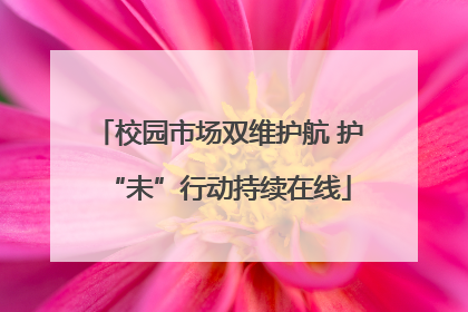 校园市场双维护航 护“未”行动持续在线