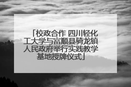 校政合作 四川轻化工大学与富顺县骑龙镇人民政府举行实践教学基地授牌仪式