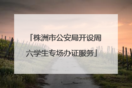 株洲市公安局开设周六学生专场办证服务