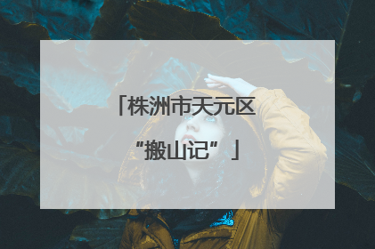 株洲市天元区“搬山记”