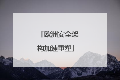欧洲安全架构加速重塑
