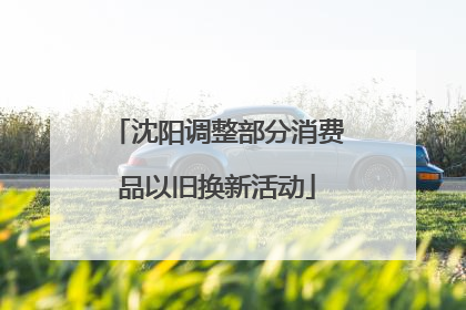 沈阳调整部分消费品以旧换新活动