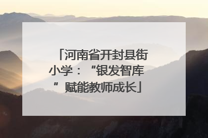 河南省开封县街小学：“银发智库”赋能教师成长