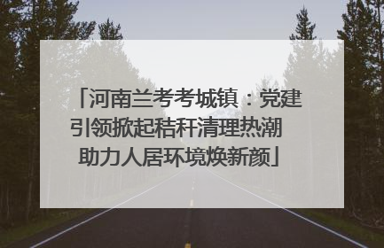 河南兰考考城镇：党建引领掀起秸秆清理热潮 助力人居环境焕新颜