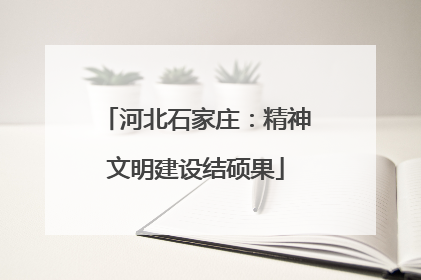 河北石家庄：精神文明建设结硕果