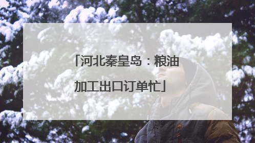 河北秦皇岛：粮油加工出口订单忙