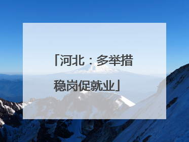 河北：多举措稳岗促就业