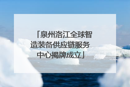 泉州洛江全球智造装备供应链服务中心揭牌成立