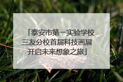泰安市第一实验学校三友分校首届科技画展开启未来想象之旅