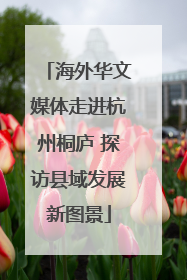 海外华文媒体走进杭州桐庐 探访县域发展新图景