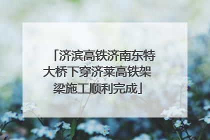 济滨高铁济南东特大桥下穿济莱高铁架梁施工顺利完成