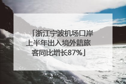 浙江宁波机场口岸上半年出入境外籍旅客同比增长87%