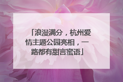 浪漫满分，杭州爱情主题公园亮相，一路都有甜言蜜语