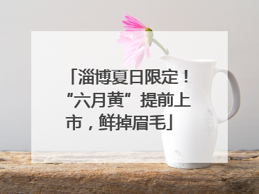 淄博夏日限定！“六月黄”提前上市，鲜掉眉毛