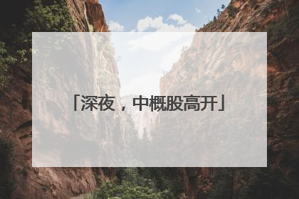 深夜，中概股高开