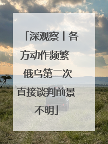 深观察丨各方动作频繁  俄乌第二次直接谈判前景不明