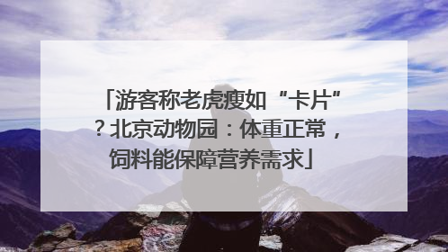 游客称老虎瘦如“卡片”？北京动物园：体重正常，饲料能保障营养需求