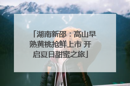 湖南新邵：高山早熟黄桃抢鲜上市 开启夏日甜蜜之旅