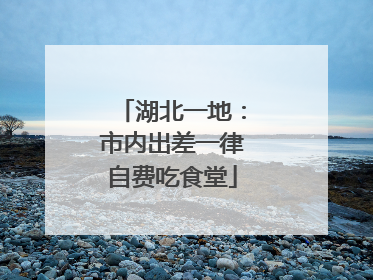湖北一地：市内出差一律自费吃食堂