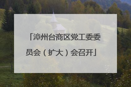漳州台商区党工委委员会（扩大）会召开