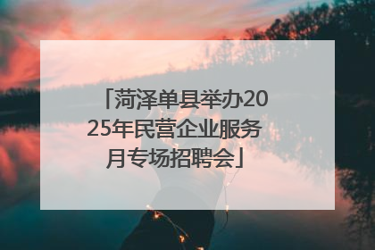 菏泽单县举办2025年民营企业服务月专场招聘会
