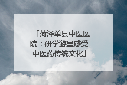 菏泽单县中医医院：研学游里感受中医药传统文化