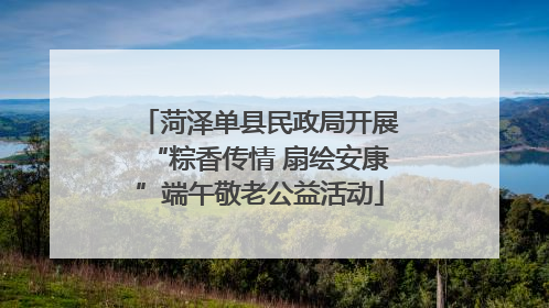 菏泽单县民政局开展“粽香传情 扇绘安康”端午敬老公益活动