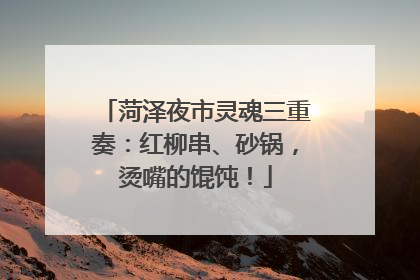 菏泽夜市灵魂三重奏：红柳串、砂锅，烫嘴的馄饨！
