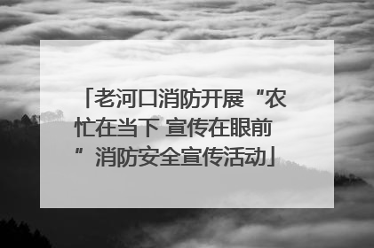 老河口消防开展“农忙在当下 宣传在眼前”消防安全宣传活动