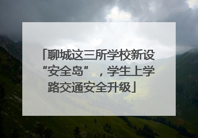 聊城这三所学校新设“安全岛”，学生上学路交通安全升级