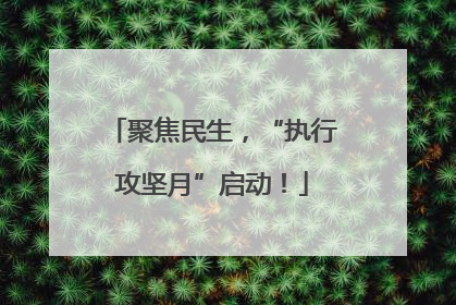 聚焦民生，“执行攻坚月”启动！