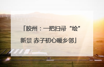 胶州：一把扫帚“绘”新景 赤子初心暖乡邻