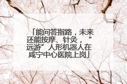 能问答指路，未来还能按摩、针灸，“远游”人形机器人在咸宁中心医院上岗