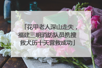 花甲老人深山走失，福建三明消防队员携搜救犬历十天营救成功