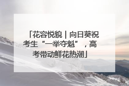 花容悦貌｜向日葵祝考生“一举夺魁”，高考带动鲜花热潮
